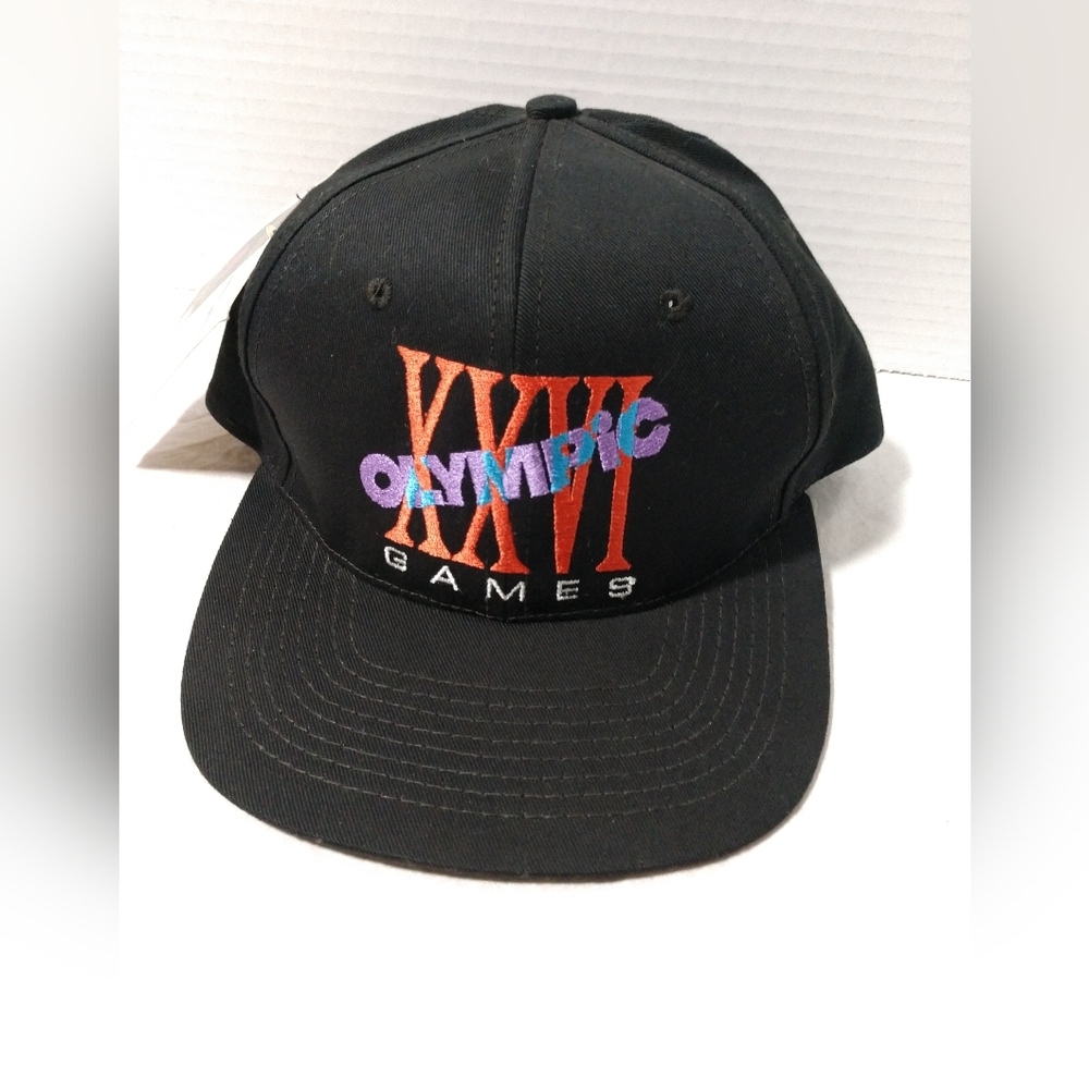 NEW NOS 1996 Olympics Games Hat Ball Cap Snapback Atlanta USA Hanes Texaco